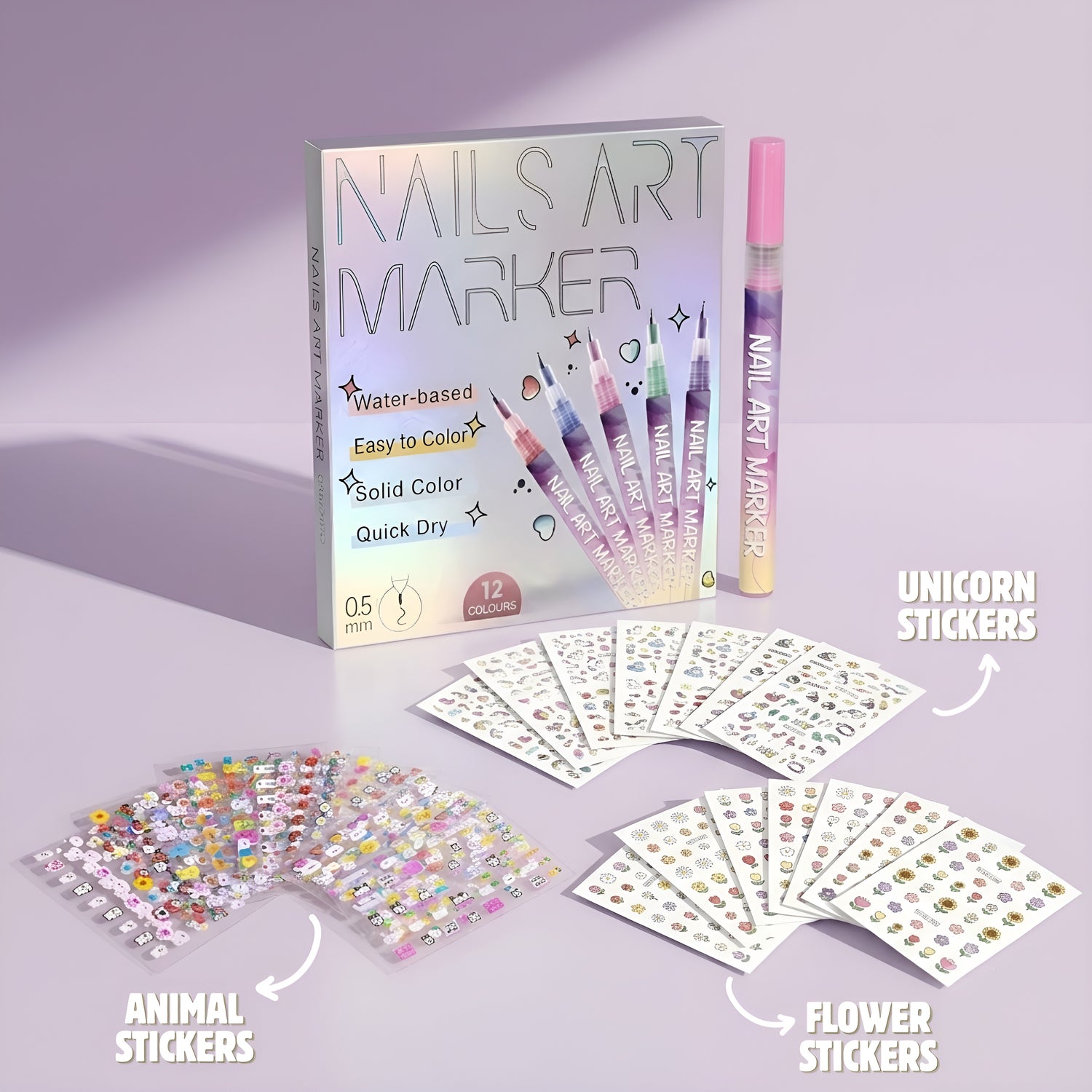 Nail Art Pen - Kids' Non Toxic Nail Polish