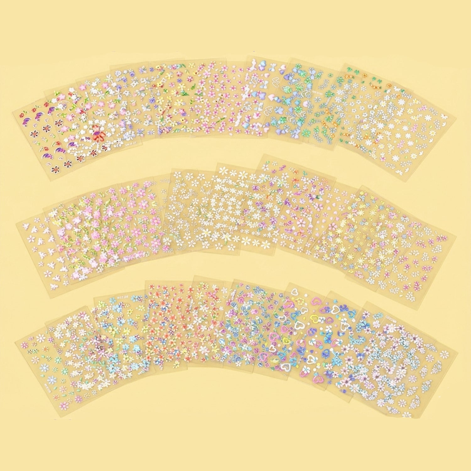 Flower Nail Art Stickers 🌸