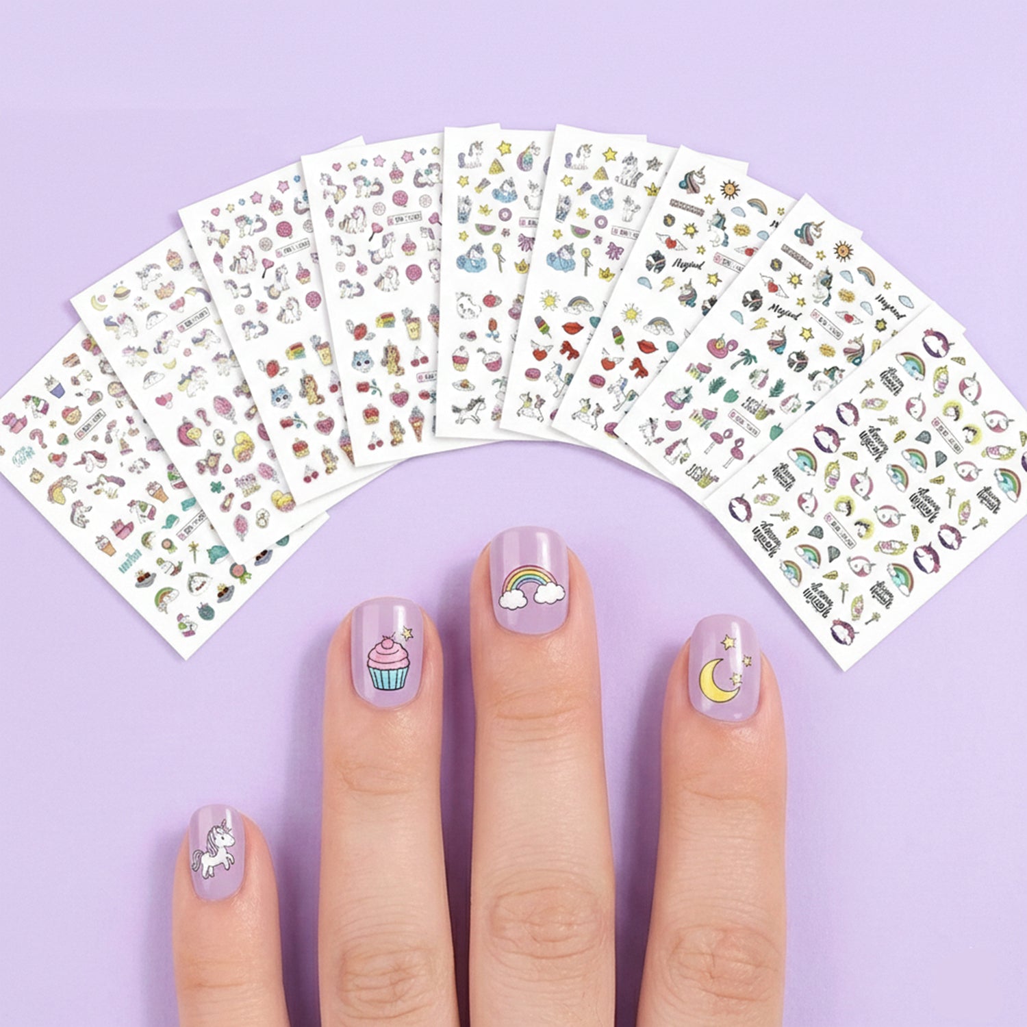 Unicorn Nail Art Stickers 🦄